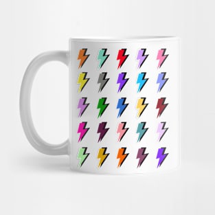 Preppy Multi Colour Lightning Pattern Mug